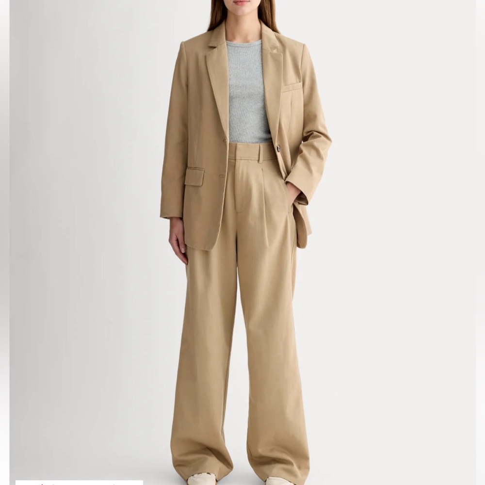 NWT Everlane way High Drape pant ash brown sz 12 short petite khaki office prep
